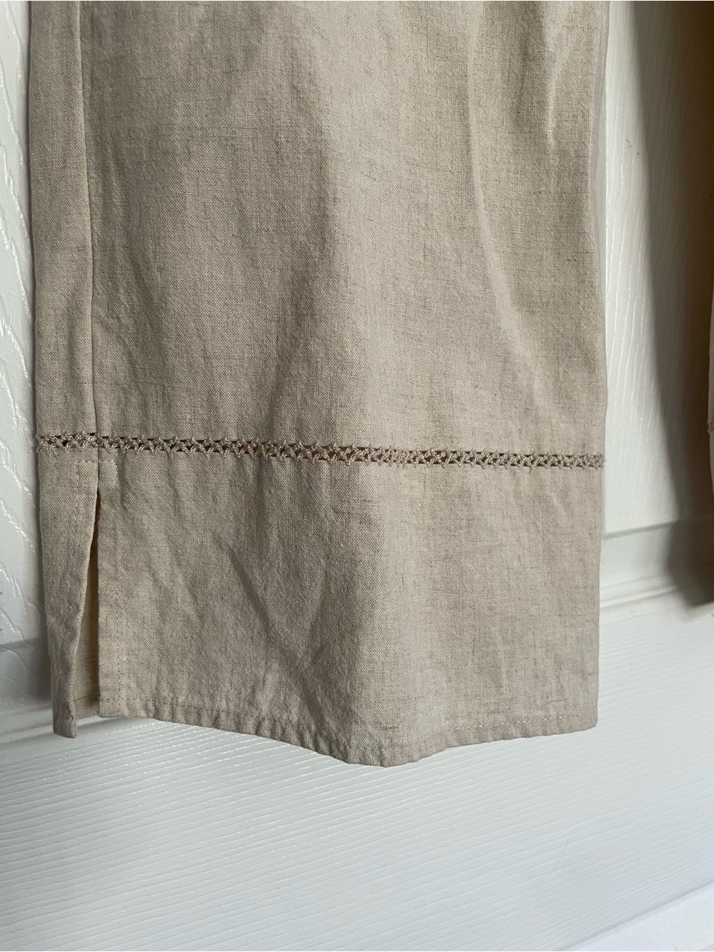 Vintage Caslon Women's size 6 Relaxed Linen Blend Pants - Beige - Picture 3 of 9
